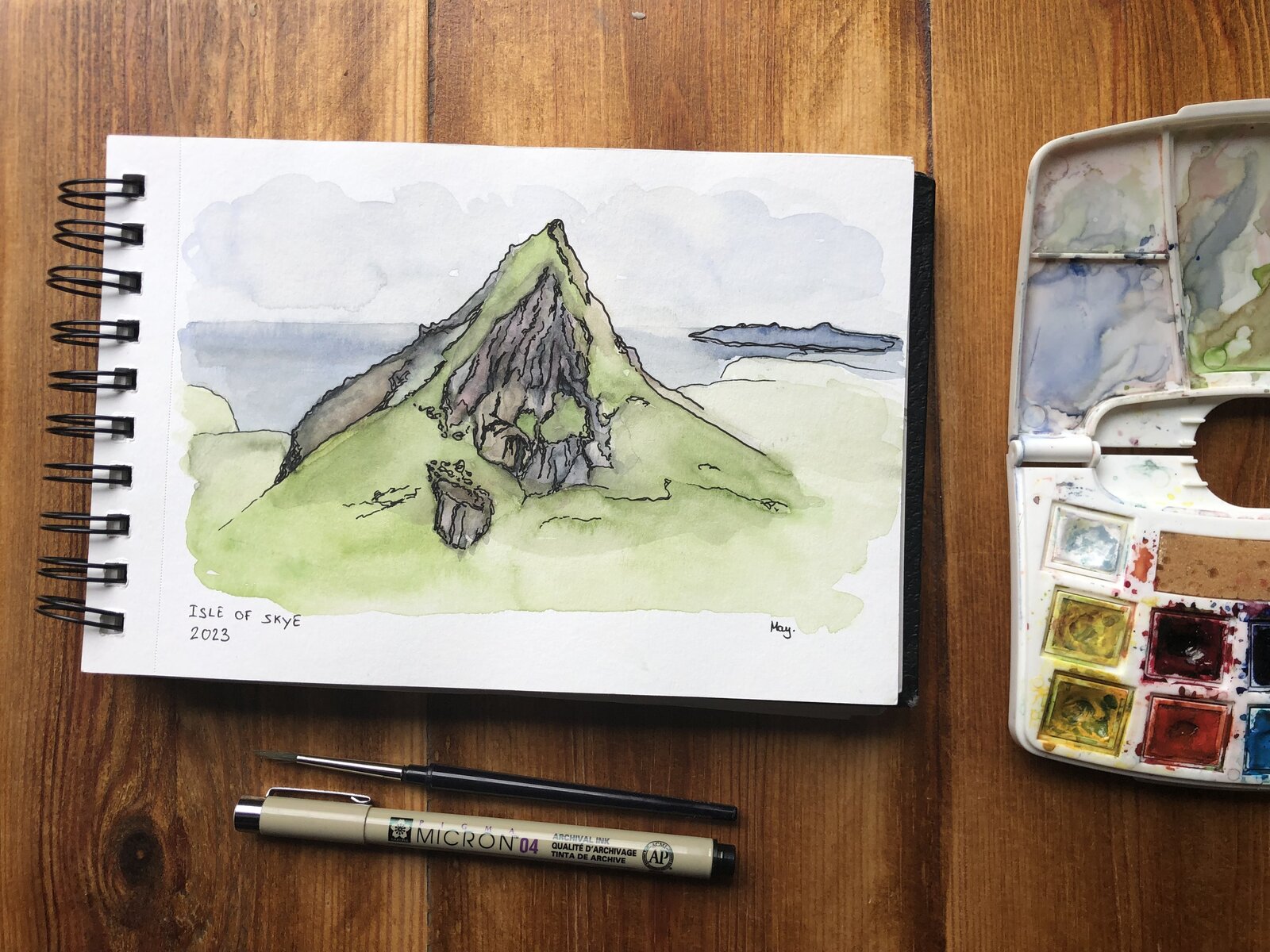 Ecosse, aquarelle et encre de Chine, 2023